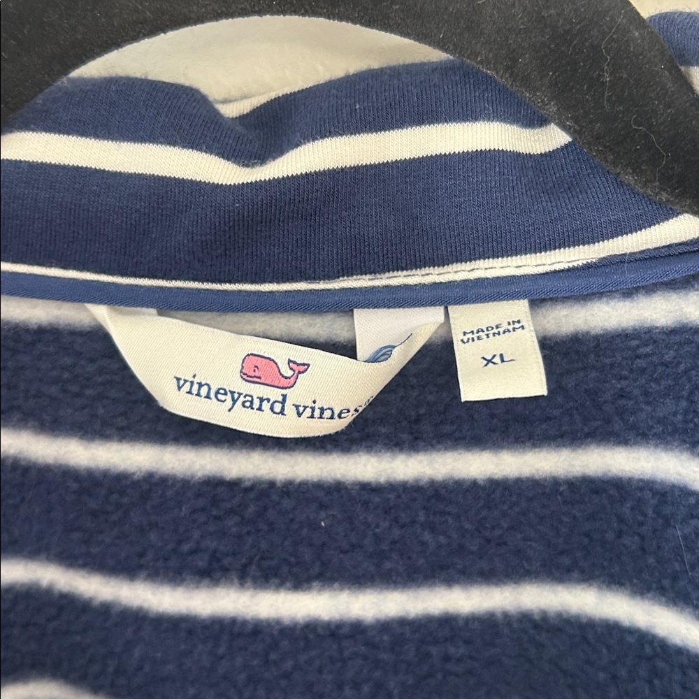 Vineyard Vines Dreamcloth Polo Pullover Navy Stripes in Deep Bay women’s XL - Picture 3 of 6